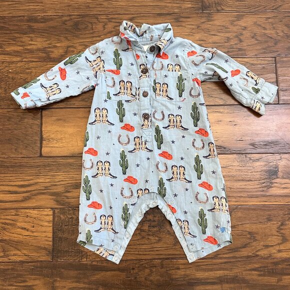 Blue Rooster Boys' Cowboy Romper - Picture 1 of 3